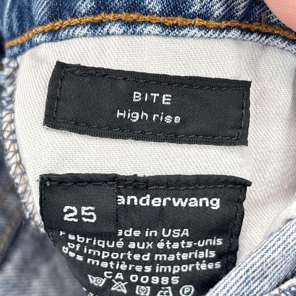 Alexander Wang Shorts Womens 25 High Rise Bite Denim Cutoff Raw Hem Made USA - Picture 11 of 16